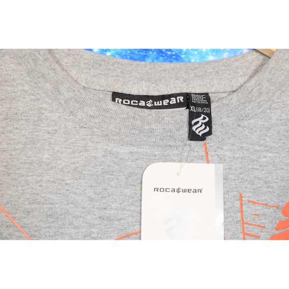Vintage Rocawear Graphic Short Sleeve‎ T Shirt Youth XL Fits Men Medium Grey Y2K - Picture 5 of 8